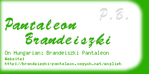 pantaleon brandeiszki business card